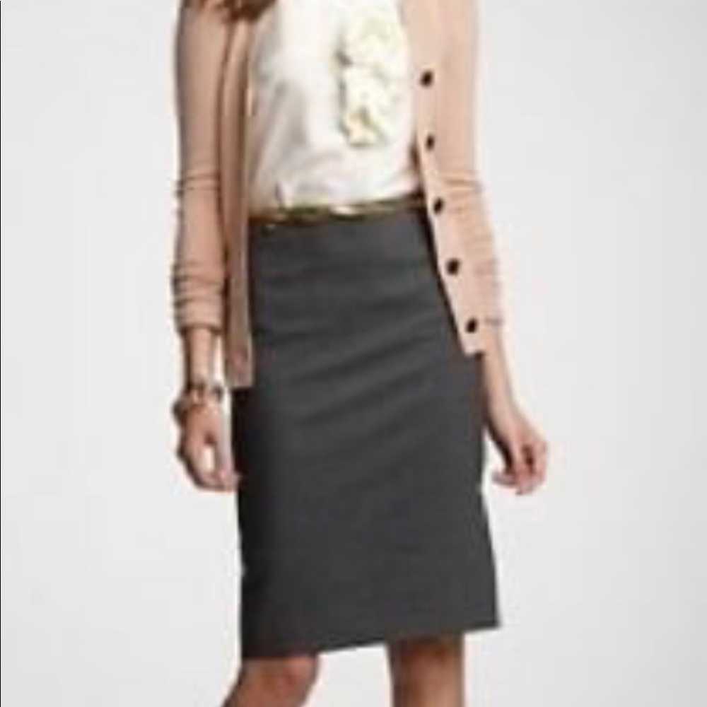 J.Crew Petite gray pencil skirt